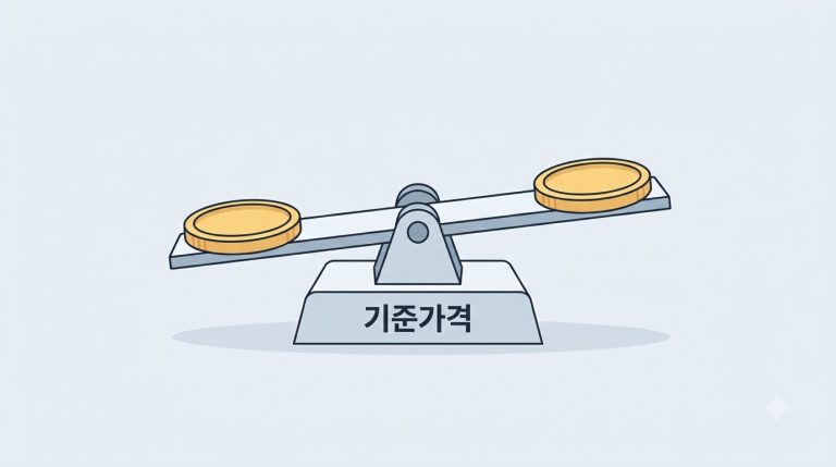 양팔 저울 위 동전 모양 원판 두 개가 거의 균형을 이룬 그림