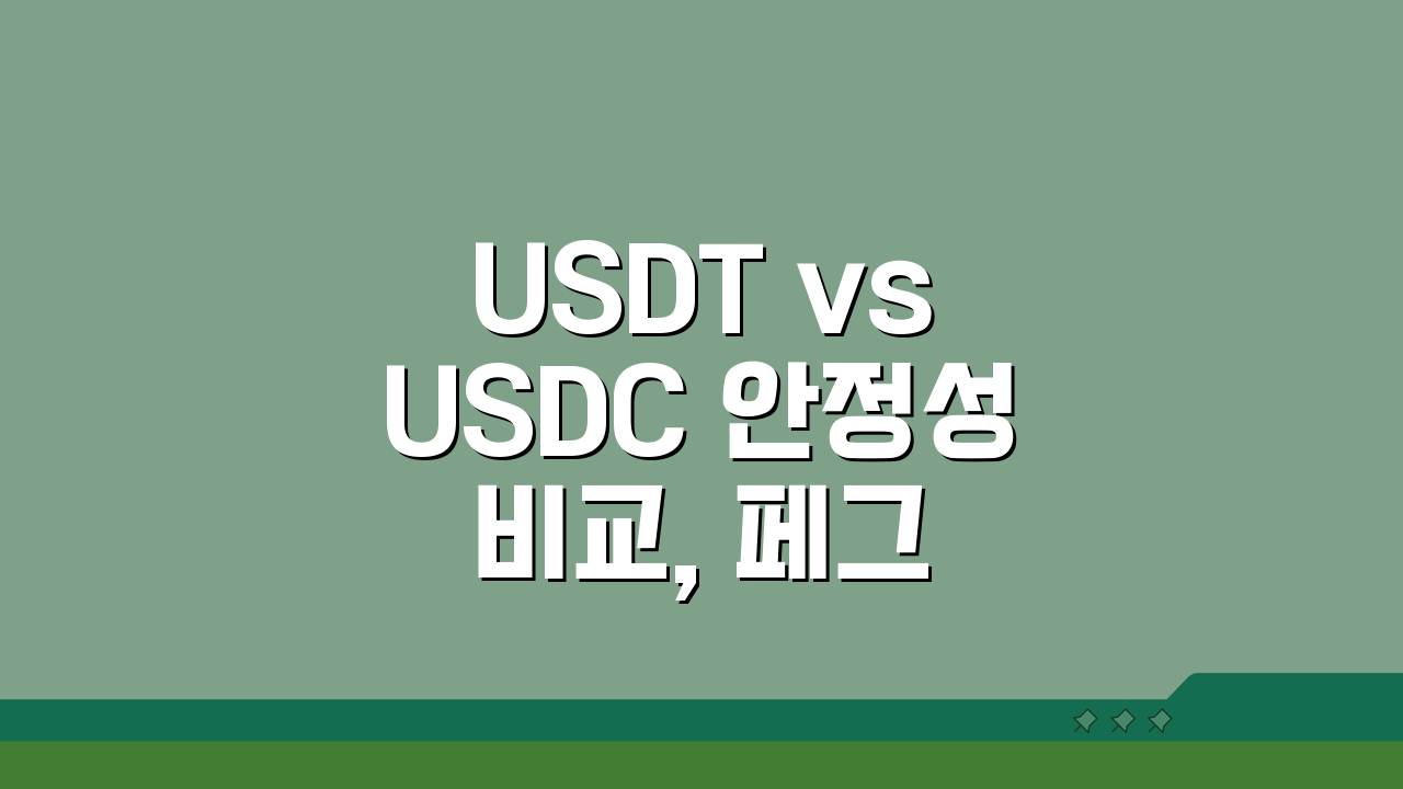 USDT vs USDC 안정성 비교, 페그 유지의 승자는?