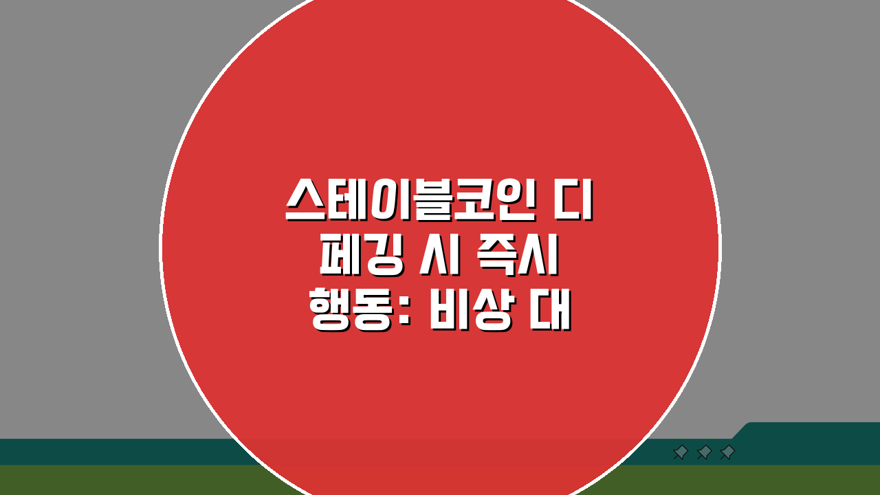 스테이블코인 디페깅 시 즉시 행동: 비상 대응 매뉴얼 A to Z