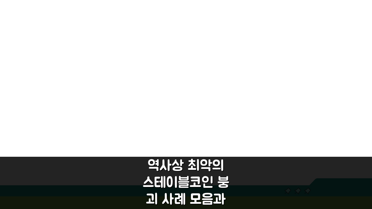 역사상 최악의 스테이블코인 붕괴 사례 모음과 교훈: 실패에서 배우는 투자 전략